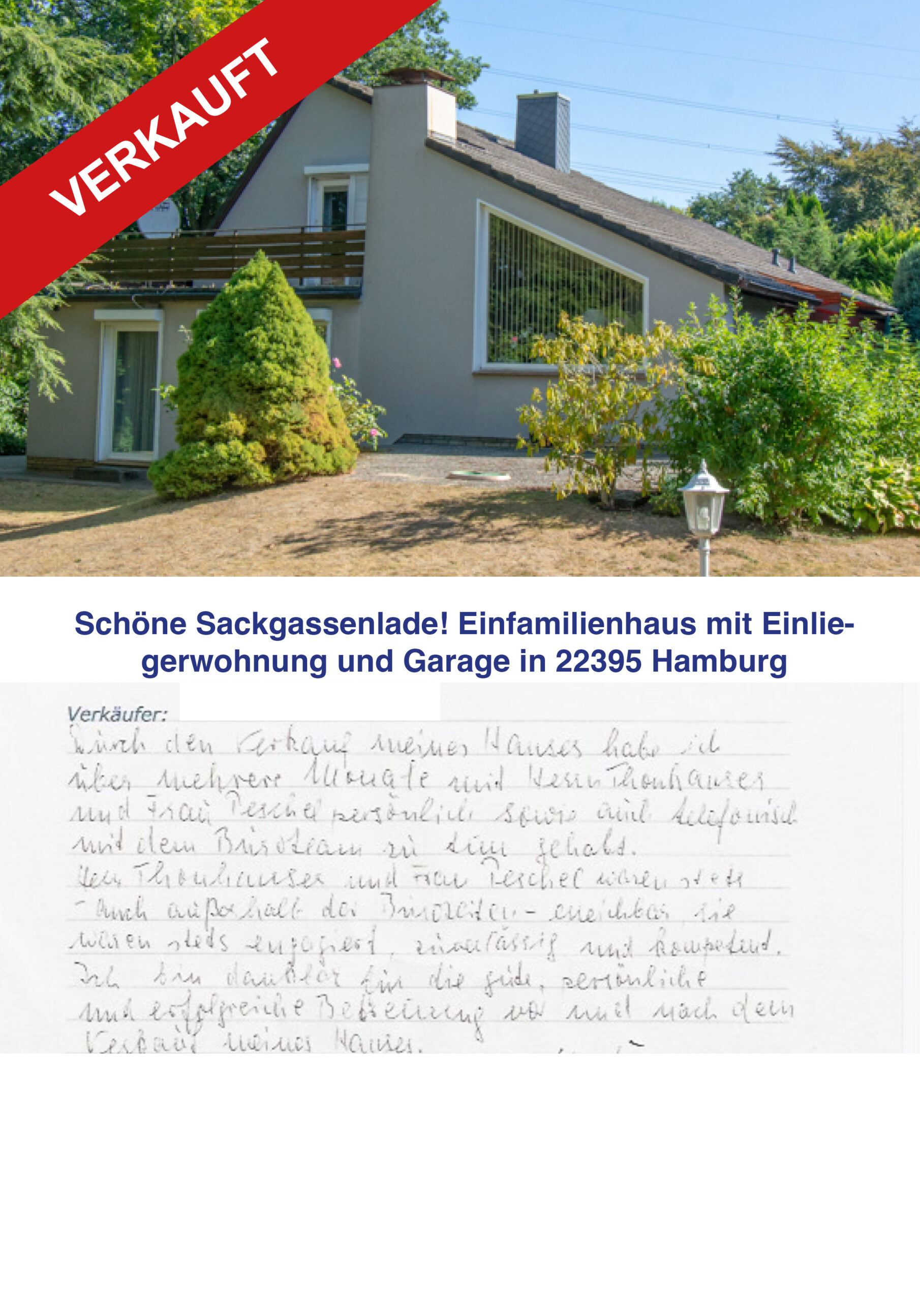 Modernes Einfamilienhaus mit Garage in Hamburg, Verkaufserfolg garantiert.