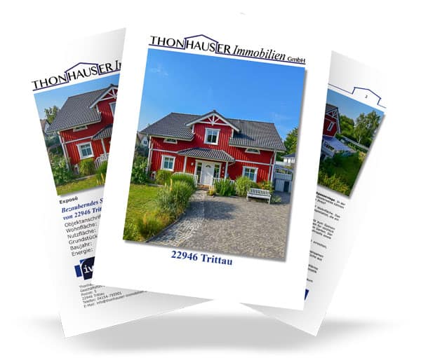 Hochwertiges rotes Einfamilienhaus in Trittau, Immobilien von Thonhauser Immobilien.